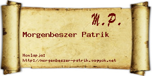 Morgenbeszer Patrik névjegykártya